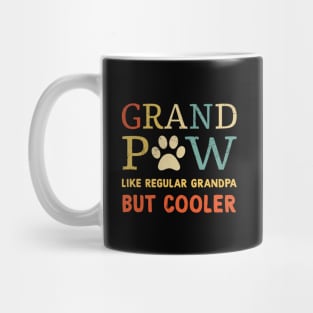 Grand Paw Like Regular Grandpa But Cooler Vintage Shirt Funny Father's Day Mug